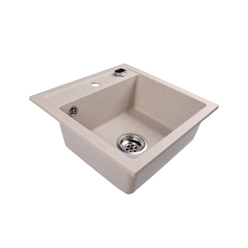 Zlewozmywak granitowy 1 komorowy nablatowy Ela piaskowy